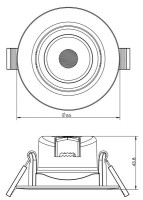  - Встраиваемый светодиодный светильник Deko-Light SMD-68-230V-3000K-rund 565338
