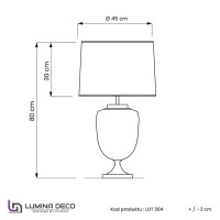  - Настольная лампа Lumina Deco Olimpia LDT 304 CHR+WT
