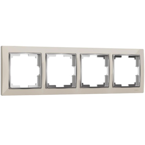 Рамка на 4 поста Werkel Snabb W0041903 слоновая кость/хром 4690389160912 