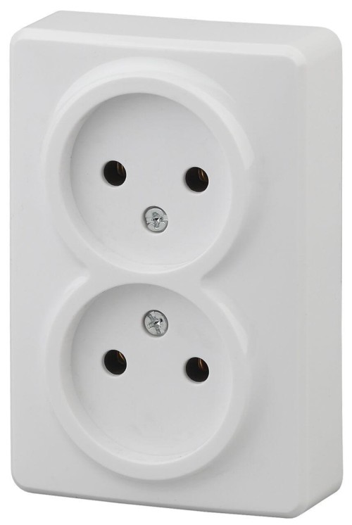 Розетка ЭРА Эксперт 2x2P 16A 250V 11-2202-01 Б0020682 