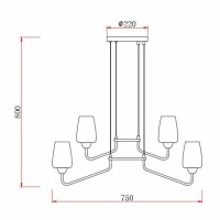  - Подвесная люстра Rivoli Gera 4065-212 Б0047326