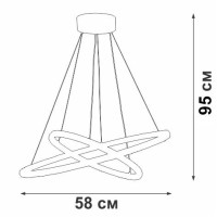  - Подвесной светодиодный светильник Vitaluce V04628-03/2S