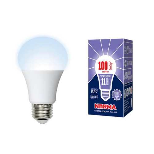 Лампа светодиодная E27 11W 6500K матовая LED-A60-11W/DW/E27/FR/NR UL-00003785 