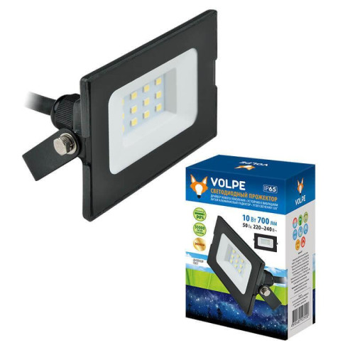 Прожектор светодиодный Volpe ULF-Q513 10W/DW IP65 220-240В Black UL-00003983 