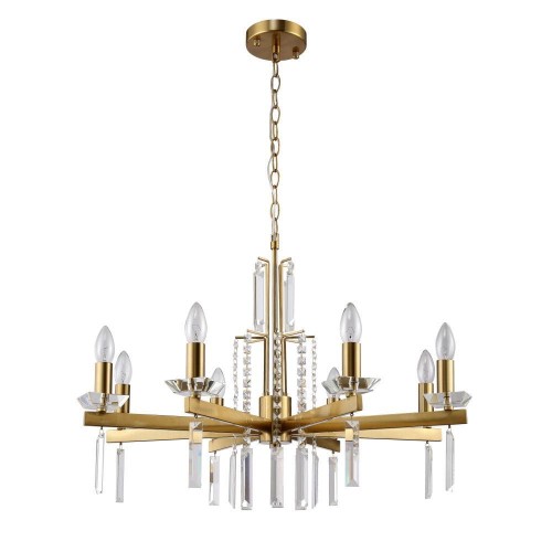 Подвесная люстра Crystal Lux Marron SP8 Brass 