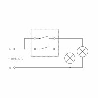  - Выключатель Werkel двухклавишный перламутровый рифленый WL13-SW-2G 4690389124419
