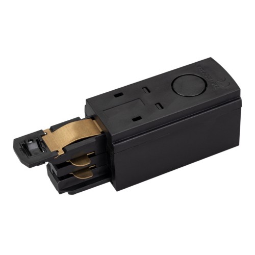 Коннектор питания LGD-4TR-CON-POWER-R-BK (D) (Arlight, IP20 Пластик, 3 года) Коннектор-заглушка для подачи питания в треки 4TR, правая (определение правого коннектора происходит относительно нейтрали у системы). Цвет черный. Габаритные размеры 103х32х32мм. Совместим только с шинопроводом серии D3P.