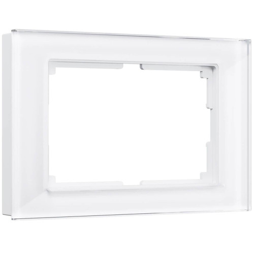 Рамка Werkel Favorit для двойной розетки белый стекло WL01-Frame-01-DBL 4690389073120 