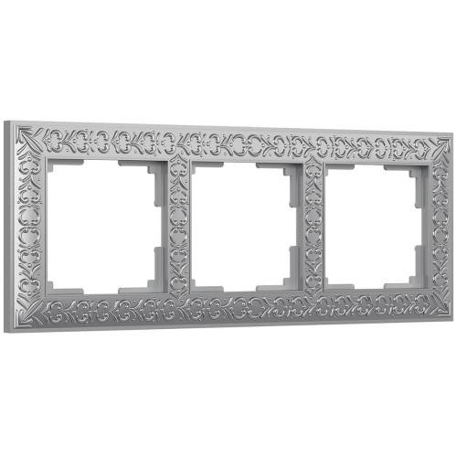 Рамка Werkel Antik на 3 поста матовый хром WL07-Frame-03 4690389145681 
