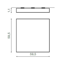  - Накладной светильник Azzardo Panel 60 3000K AZ1272