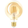 Лампа светодиодная филаментная ЭРА E27 7W 2400K прозрачная  F-LED G95-7W-824-E27 gold Б0047662 - Лампа светодиодная филаментная ЭРА E27 7W 2400K прозрачная  F-LED G95-7W-824-E27 gold Б0047662