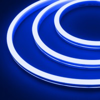 - Лента герметичная MOONLIGHT-SIDE-A140-12x17mm 24V Blue (8 W/m, IP67, 5m, wire x2) (Arlight, Вывод боковой, 3 года)
