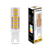  - Лампа светодиодная Feron G9 7W 2700K прозрачная LB-433 25766