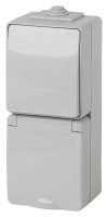  - Блок розетка-выключатель ЭРА Эксперт IP65 16A 250V 11-7607-03 Б0035998