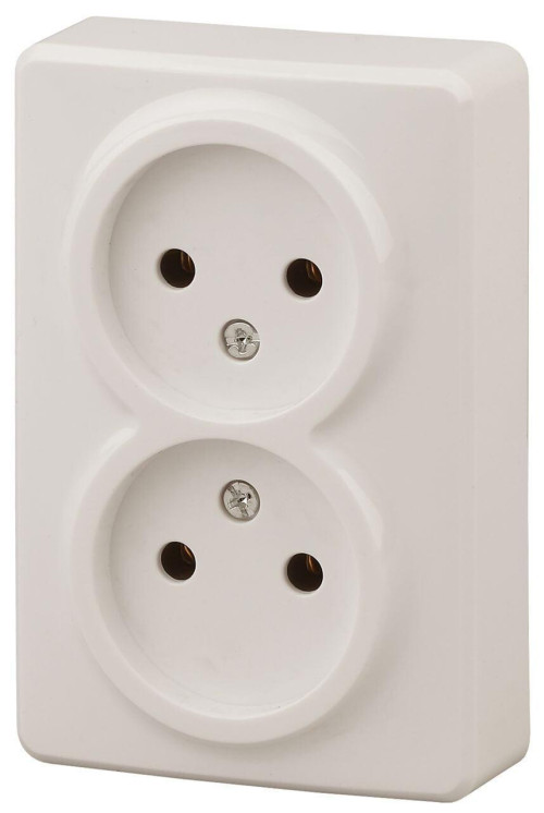 Розетка ЭРА Эксперт 2x2P 16A 250V 11-2202-02 Б0020683 