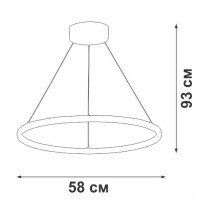  - Подвесной светодиодный светильник Vitaluce V04628-13/1S
