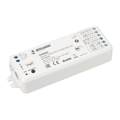 INTELLIGENT ARLIGHT Диммер SMART-PWM-105-72-RGB-MIX-SUF (12-24V, 5x3A, ZB, 2.4G) (IARL, Пластик) 