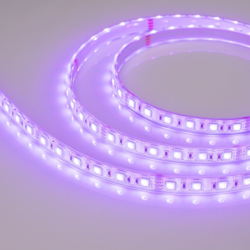 Лента герметичная RTW-PU-B60-12.5mm 24V RGB (14.4 W/m, IP68, Wire 2m, 5m) (Arlight, -) 