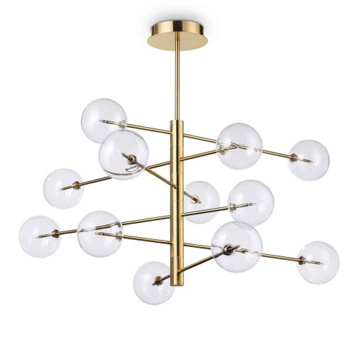 Подвесная люстра Ideal Lux Equinoxe SP12 Ottone Antico 200125 