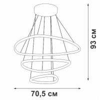  - Подвесная светодиодная люстра Vitaluce V04624-03/3S