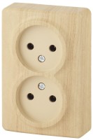  - Розетка ЭРА Эксперт 2x2P 16A 250V 11-2202-11 Б0020684
