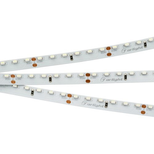 Лента RS 2-5000 24V Warm3000 2x (3014, 120 LED/m, LUX) (Arlight, 9.6 Вт/м, IP20) Лента LUX бокового свечения, светодиоды smd 3014, 120шт/м (600шт на 5м), белая плата 8мм, скотч 3М. Цвет ТЕПЛЫЙ 2800-3000K. Питание 24V, мощность 9.6 Вт/м (48 Вт на 5м), угол 120°, цветопередача CRI>80. Размеры 5000х8х2мм. Мин.отрезок 50мм, 6 светодиодов. Цена за 1м.