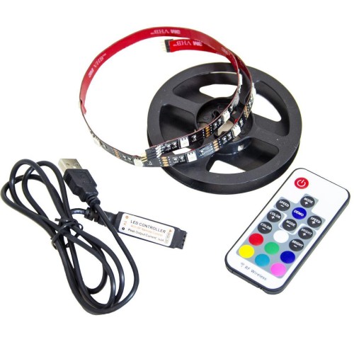 Светодиодная лента Apeyron 7,2W/m 30LED/m 5050SMD разноцветная 1M 10-69 