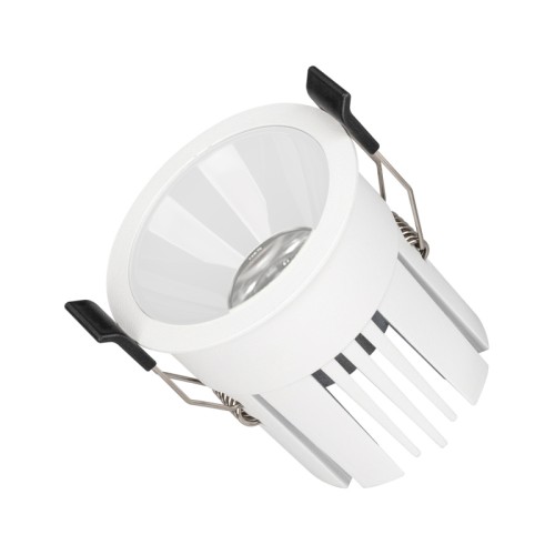 Светильник MS-ATLAS-BUILT-R66-15W Warm3000 (WH-WH, 35 deg, 230V) (Arlight, IP20 Металл, 5 лет) Встраиваемый светильник даунлайт. Мощность 15 Вт, св. поток 1210 лм, 81 лм/Вт, теплый 3000 K, CRI>90, UGR