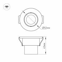  - Светодиодный светильник LTM-R52WH 3W Day White 30deg (Arlight, IP40 Металл, 3 года)