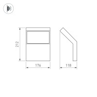 Светильник LGD-ECRAN-WALL-9W Warm3000 (GR, 108 deg, 230V) (Arlight, IP65 Металл, 3 года) - Светильник LGD-ECRAN-WALL-9W Warm3000 (GR, 108 deg, 230V) (Arlight, IP65 Металл, 3 года)