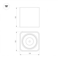  - Светильник SP-CUBUS-S100x100-8W Day4000 (BK, 45 deg, 230V) (Arlight, IP20 Металл, 3 года)
