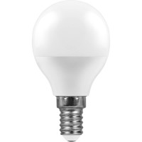  - Лампа светодиодная Feron E14 7W 4000K Шар Матовая LB-95 25479