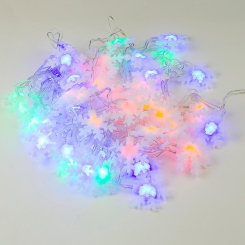 Светодиодная гирлянда Uniel Снежинки-3 220V разноцветный ULD-S0500-050/DTA Multi IP20 Snowflakes-3 UL-00007195 