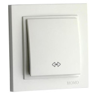  - Выключатель Mono Electric Despina одноклавишный перекресный жемчуг 102-252525-112
