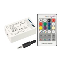  - Аудиоконтроллер ARL-SOUND-RGB/RGBW (12-24V, 4x4A, RF ПДУ 24кн) (Arlight, IP20 Пластик, 3 года)