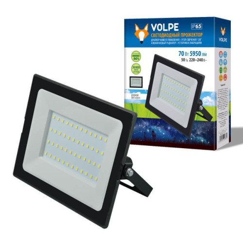 Прожектор светодиодный Volpe ULF-Q513 70W/6500K IP65 220-240В Black UL-00004343 