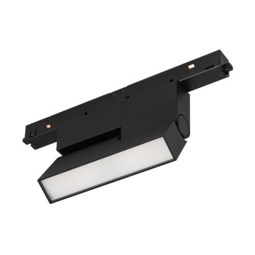 Светильник MAG-ORIENT-FLAT-FOLD-S195-6W Warm3000 (BK, 80 deg, 48V) (Arlight, IP20 Металл, 5 лет) Светильник для магнитных треков MAG-ORIENT шириной 26 мм. Мощность 6 Вт, св. поток 370 лм, 60 лм/Вт, теплый 3000 K, CRI>90, угол 80°, напряжение питания 48 В. Черный прямоугольный корпус из металл, экран поликарбонат, степень защиты IP20. Размер: длина 195 мм, ширина 23 мм, высота 107 мм. Монтаж на трек MAG-ORIENT, пульсация 