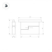  - Светильник MAG-ORIENT-FLAT-FOLD-S195-6W Warm3000 (BK, 80 deg, 48V) (Arlight, IP20 Металл, 5 лет)