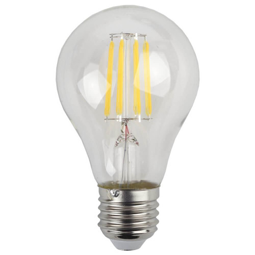 Лампа светодиодная филаментная ЭРА E27 9W 4000K прозрачная F-LED A60-9W-840-E27 Б0019015 