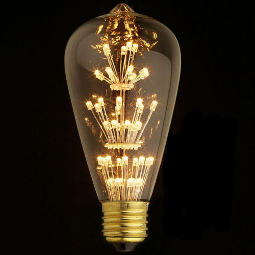 Лампа светодиодная филаментная Loft IT E27 3W прозрачная ST64-47LED 
