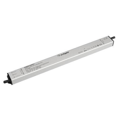 Блок питания ARPV-LG24160-LINEAR-PFC (24V, 6.7A, 160W) (Arlight, IP67 Металл, 5 лет) Источник напряжения с гальванической развязкой для светодиодных изделий. Входное напряжение 220-240 VAC. Выходные параметры: 24 В, 6.7 А, 160 Вт. Встроенный PFC >0.95. Тонкий металлический корпус IP67. Вход: 220-240VAC. Выход: 24VDC. Размер 350х30х21 mm.. Совместимость со стандартом EMC. Гарантия 5 лет.