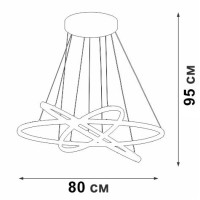  - Подвесная светодиодная люстра Vitaluce V04628-03/3S