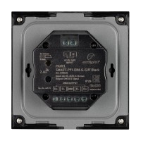  - Панель SMART-P91-DIM-G-SUF Black (230V, Rotary, 2.4G) (Arlight, IP20 Пластик, 5 лет)