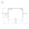 Профиль-держатель TEK-POWER-RW70F-GH16-2000 (Arlight, Алюминий) - Профиль-держатель TEK-POWER-RW70F-GH16-2000 (Arlight, Алюминий)