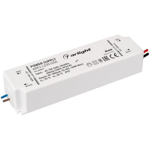 Блок питания ARPJ-LE951050 (100W, 1050mA, PFC) (Arlight, IP67 Пластик, 3 года) 