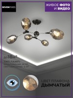  - Потолочная люстра Seven Fires Betney SF3330/6C-BK-CR-SMK