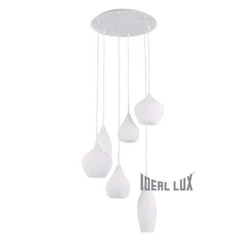 Подвесная люстра Ideal Lux Soft SP6 Bianco 087818 