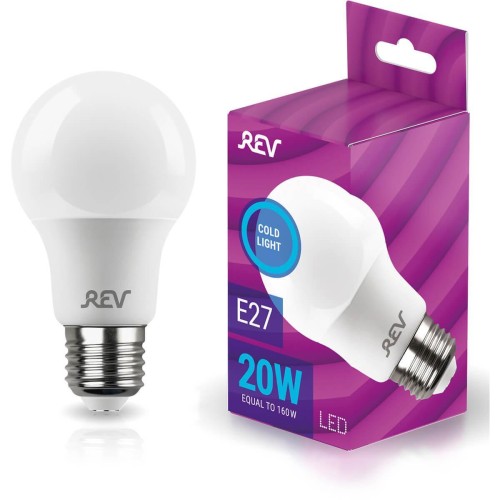 Лампа светодиодная REV A60 Е27 20W 6500K холодный белый свет груша 32531 4 