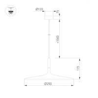  - Светильник SP-FIORE-R250-8W Warm3000 (BK, 120 deg, 230V) (Arlight, IP20 Металл, 3 года)