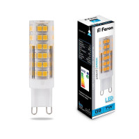  - Лампа светодиодная Feron G9 7W 6400K прозрачная LB-433 25768